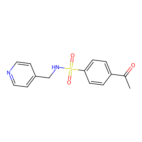 4-acetyl-N-(pyridin-4-ylmethyl)benzenesulfonamide structure