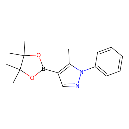 5-methyl-1-phenyl-4-(4,4,5,5-tetramethyl-1,3,2-dioxaborolan-2-yl)-1H-pyrazole structure