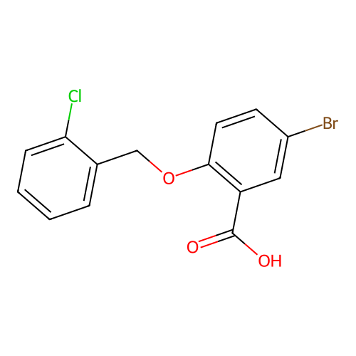 5-Bromo-2-[(2-chlorobenzyl)oxy]benzoic acid structure