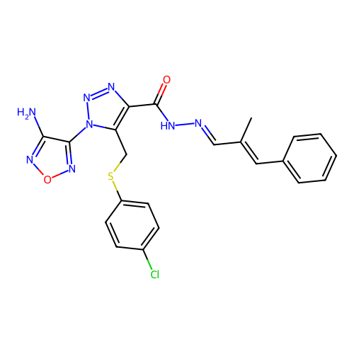 C22H19ClN8O2S structure