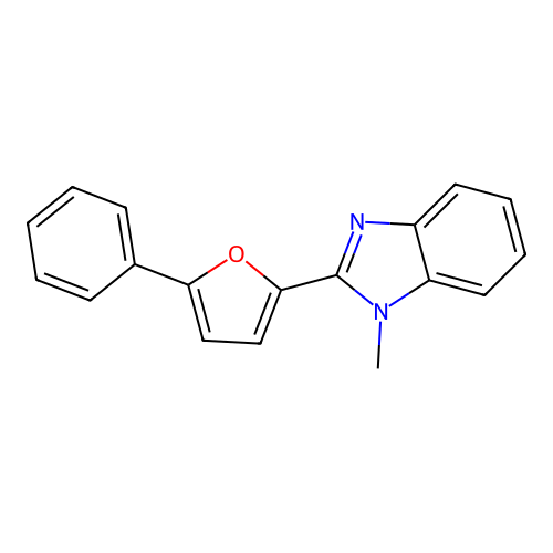 1-Methyl-2-(5-phenylfuran-2-yl)benzimidazole structure