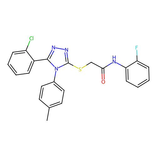 C23H18ClFN4OS structure