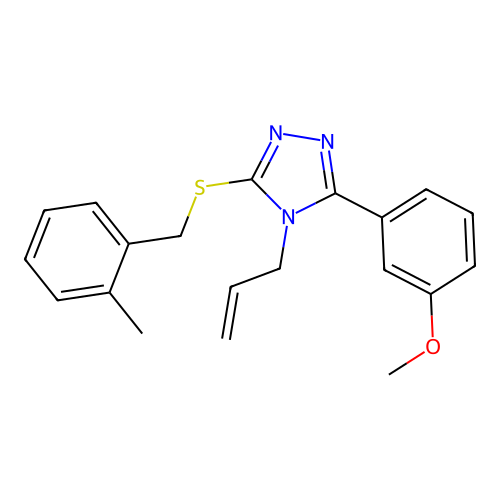 4-allyl-3-(3-methoxyphenyl)-5-((2-methylbenzyl)thio)-4H-1,2,4-triazole structure