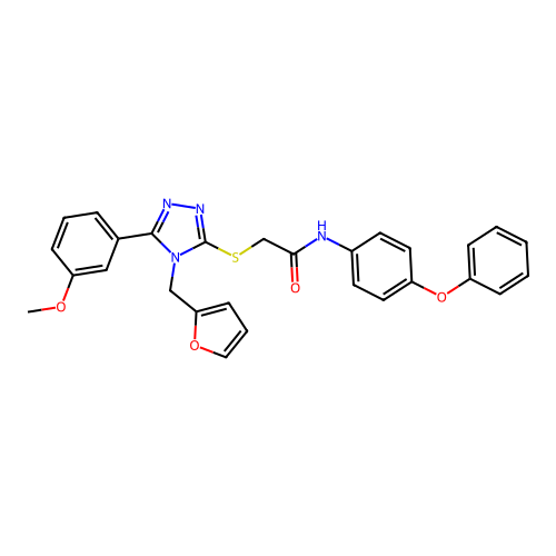 2-{[4-(furan-2-ylmethyl)-5-(3-methoxyphenyl)-4H-1,2,4-triazol-3-yl]sulfanyl}-N-(4-phenoxyphenyl)acetamide structure
