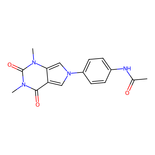 N-[4-(1,3-dimethyl-2,4-dioxopyrrolo[3,4-d]pyrimidin-6-yl)phenyl]acetamide structure