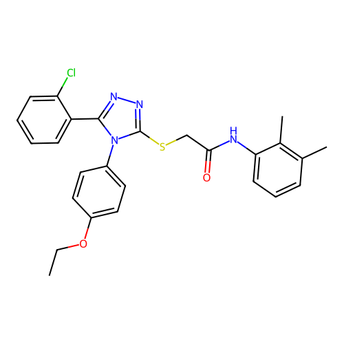 2-{[5-(2-chlorophenyl)-4-(4-ethoxyphenyl)-4H-1,2,4-triazol-3-yl]sulfanyl}-N-(2,3-dimethylphenyl)acetamide structure