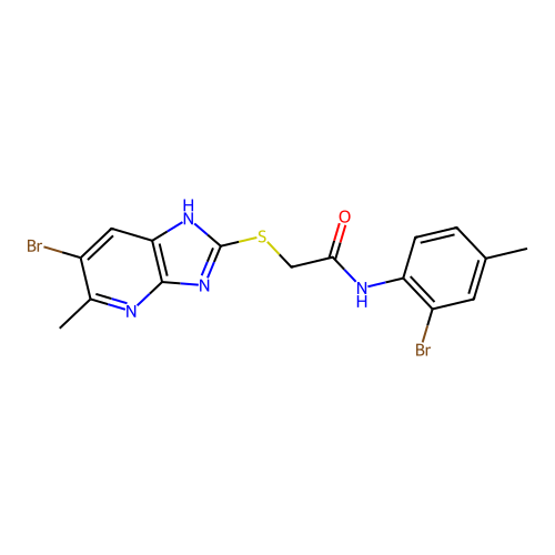 C16H14Br2N4OS structure