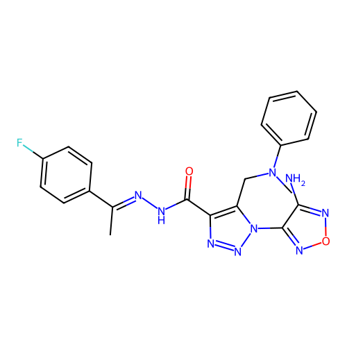 C21H20FN9O2 structure