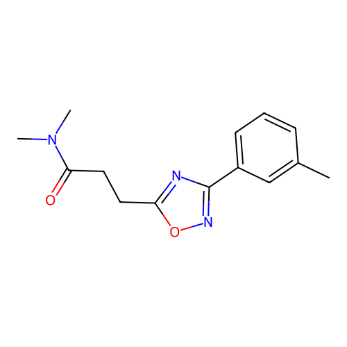 N,N-dimethyl-3-[3-(3-methylphenyl)-1,2,4-oxadiazol-5-yl]propanamide structure