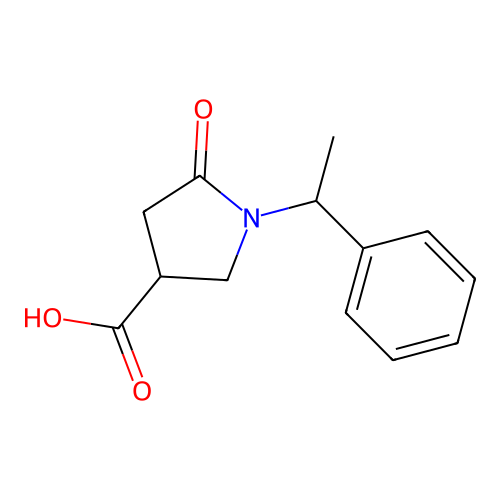 5-Oxo-1-(1-phenylethyl)-3-pyrrolidinecarboxylic acid structure