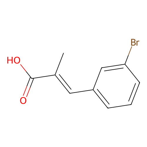 (E)-3-(3-bromophenyl)-2-methylacrylic acid structure