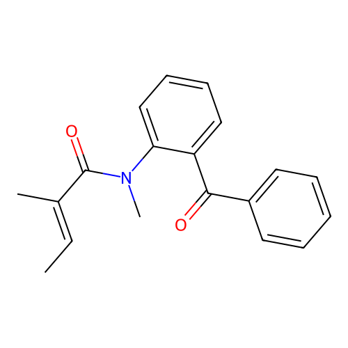 N-(2-benzoylphenyl)-N,2-dimethyl-2-butenamide structure