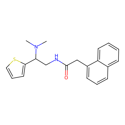 N-[2-(dimethylamino)-2-(thiophen-2-yl)ethyl]-2-(naphthalen-1-yl)acetamide structure