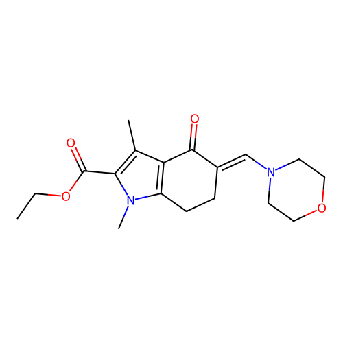 ethyl (5E)-1,3-dimethyl-5-(morpholin-4-ylmethylidene)-4-oxo- structure