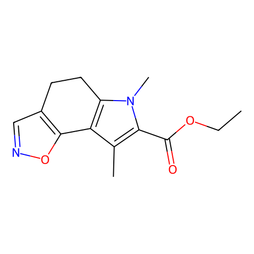 Ethyl 6,8-dimethyl-4,5-dihydropyrrolo[2,3-g][1,2]benzoxazole-7-carboxylate structure