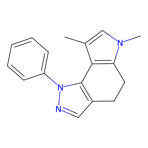 6,8-Dimethyl-1-phenyl-4,5-dihydropyrrolo[2,3-g]indazole structure