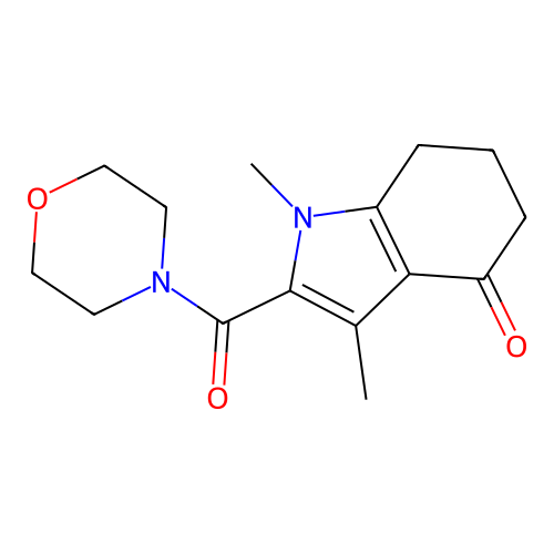 1,3-dimethyl-2-(morpholine-4-carbonyl)-6,7-dihydro-5H-indol-4-one structure