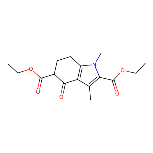 diethyl 1,3-dimethyl-4-oxo-6,7-dihydro-5H-indole-2,5-dicarboxylate structure
