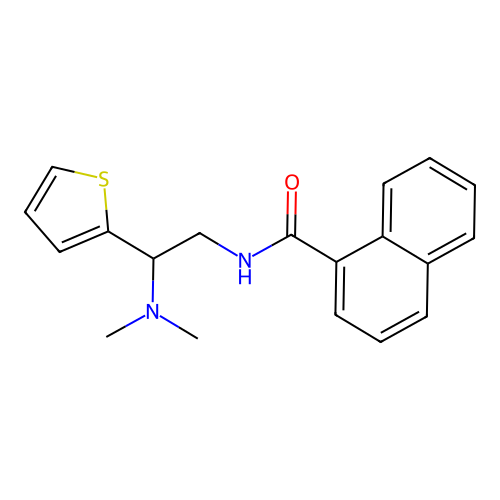 N-(2-(dimethylamino)-2-(thiophen-2-yl)ethyl)-1-naphthamide structure