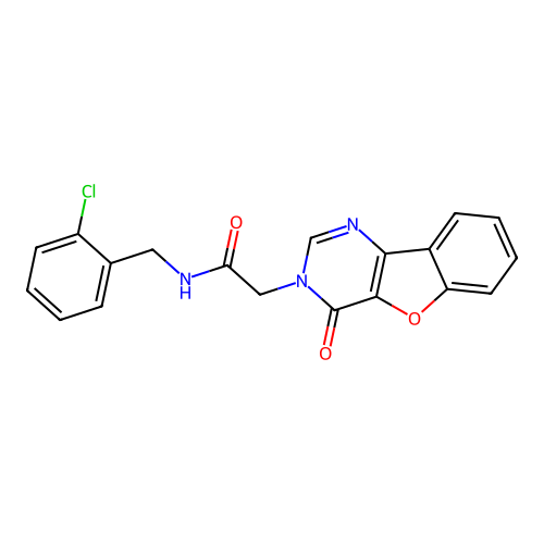 N-(2-chlorobenzyl)-2-(4-oxobenzofuro[3,2-d]pyrimidin-3(4H)-yl)acetamide structure