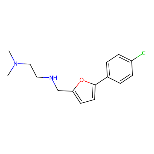 N'-{[5-(4-chlorophenyl)furan-2-yl]methyl}-N,N-dimethylethane-1,2-diamine structure