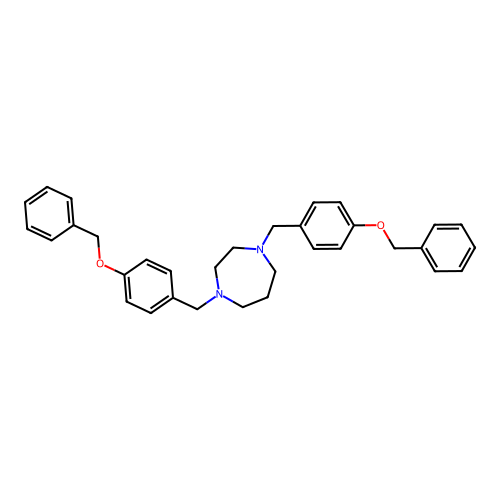 1,4-Bis[(4-benzyloxyphenyl)methyl]-1,4-diazepane structure