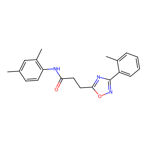 N-(2,4-dimethylphenyl)-3-[3-(2-methylphenyl)-1,2,4-oxadiazol-5-yl]propanamide structure