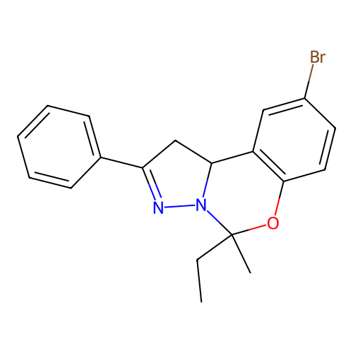 9-Bromo-5-ethyl-5-methyl-2-phenyl-1,10b-dihydropyrazolo[1,5-c][1,3]benzoxazine structure