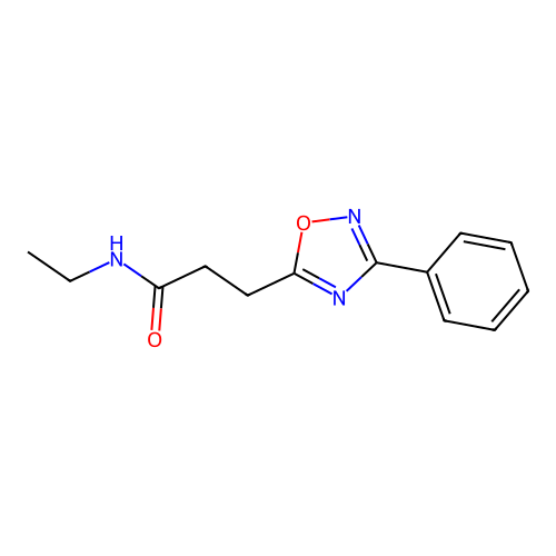 N-ethyl-3-(3-phenyl-1,2,4-oxadiazol-5-yl)propanamide structure