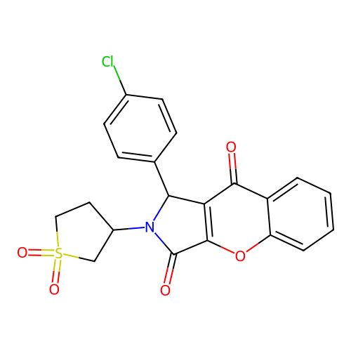 1-(4-chlorophenyl)-2-(1,1-dioxidotetrahydrothiophen-3-yl)-1,2-dihydrochromeno[2,3-c]pyrrole-3,9-dione structure