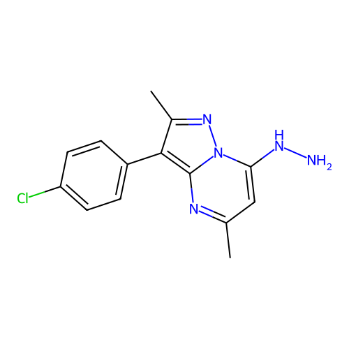 3-(4-Chlorophenyl)-7-hydrazinyl-2,5-dimethylpyrazolo[1,5-a]pyrimidine structure