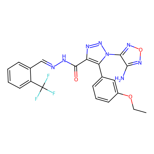 C21H17F3N8O3 structure