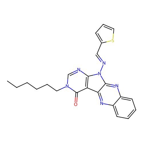 C23H22N6OS structure