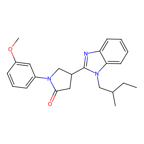 1-(3-Methoxyphenyl)-4-[1-(2-methylbutyl)benzimidazol-2-yl]pyrrolidin-2-one structure