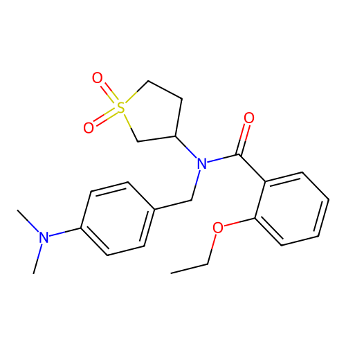 N-[4-(dimethylamino)benzyl]-N-(1,1-dioxidotetrahydrothiophen-3-yl)-2-ethoxybenzamide structure
