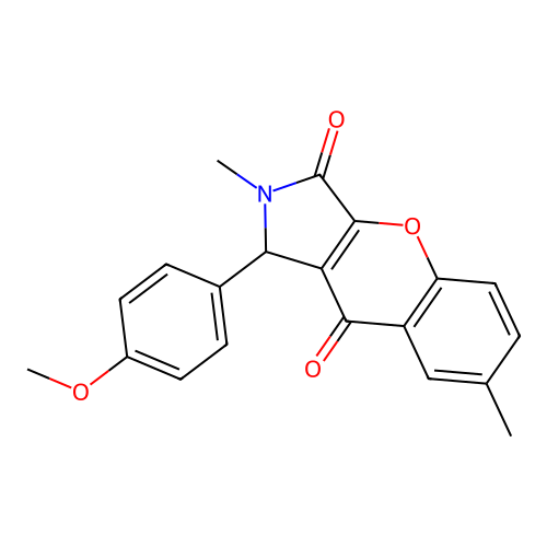 1-(4-Methoxyphenyl)-2,7-dimethyl-1,2-dihydrochromeno[2,3-c]pyrrole-3,9-dione structure