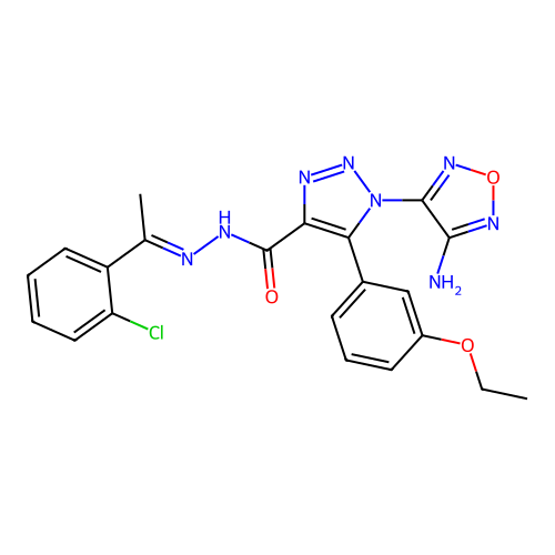 C21H19ClN8O3 structure