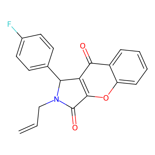 1-(4-fluorophenyl)-2-prop-2-enyl-1H-chromeno[2,3-c]pyrrole-3,9-dione structure
