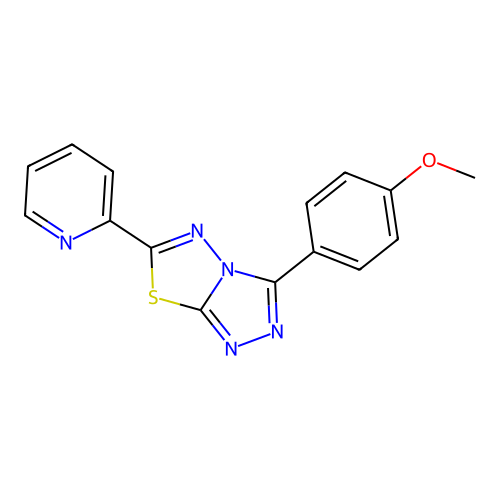 3-(4-Methoxyphenyl)-6-pyridin-2-yl-[1,2,4]triazolo[3,4-b][1,3,4]thiadiazole structure