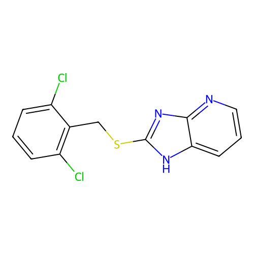 2-[(2,6-dichlorobenzyl)sulfanyl]-1H-imidazo[4,5-b]pyridine structure