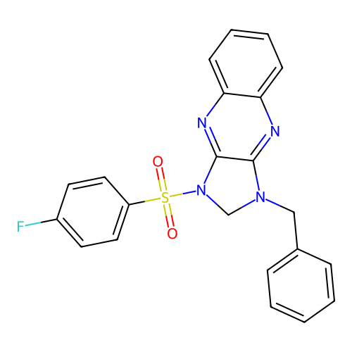1-benzyl-3-(4-fluorophenyl)sulfonyl-2H-imidazo[4,5-b]quinoxaline structure