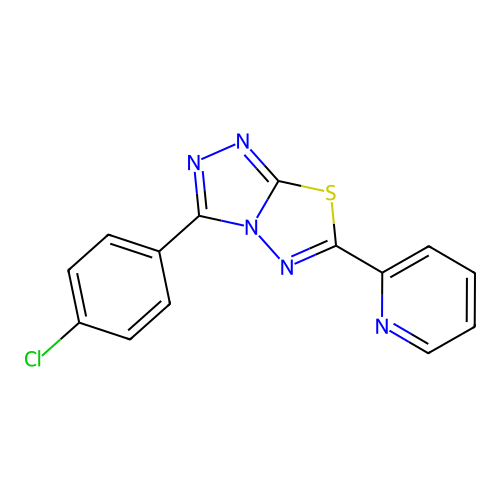 3-(4-Chlorophenyl)-6-pyridin-2-yl-[1,2,4]triazolo[3,4-b][1,3,4]thiadiazole structure