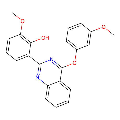 2-Methoxy-6-(4-(3-methoxyphenoxy)quinazolin-2-yl)phenol structure