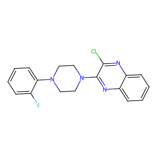2-Chloro-3-[4-(2-fluorophenyl)piperazin-1-yl]quinoxaline structure