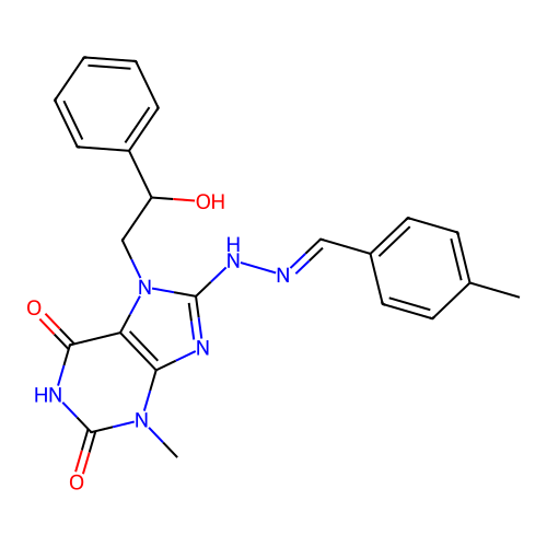 C22H22N6O3 structure