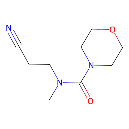 N-(2-cyanoethyl)-N-methylmorpholine-4-carboxamide structure