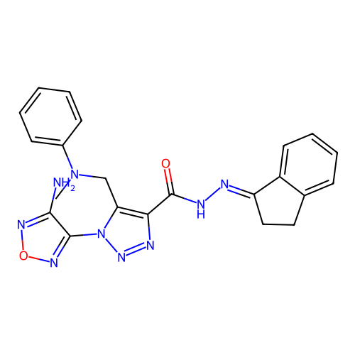 C22H21N9O2 structure