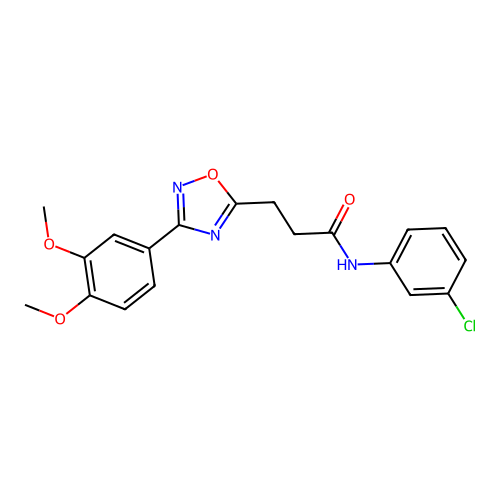 N-(3-chlorophenyl)-3-[3-(3,4-dimethoxyphenyl)-1,2,4-oxadiazol-5-yl]propanamide structure