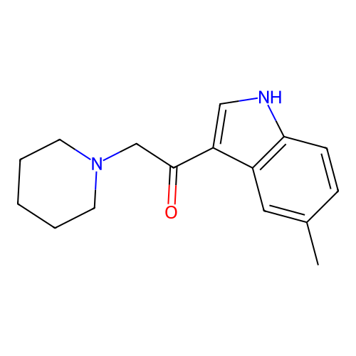 1-(5-methyl-1H-indol-3-yl)-2-(piperidin-1-yl)ethanone structure