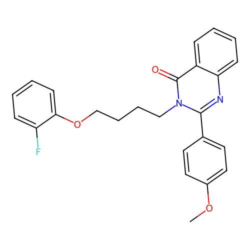 3-(4-(2-fluorophenoxy)butyl)-2-(4-methoxyphenyl)quinazolin-4(3H)-one structure